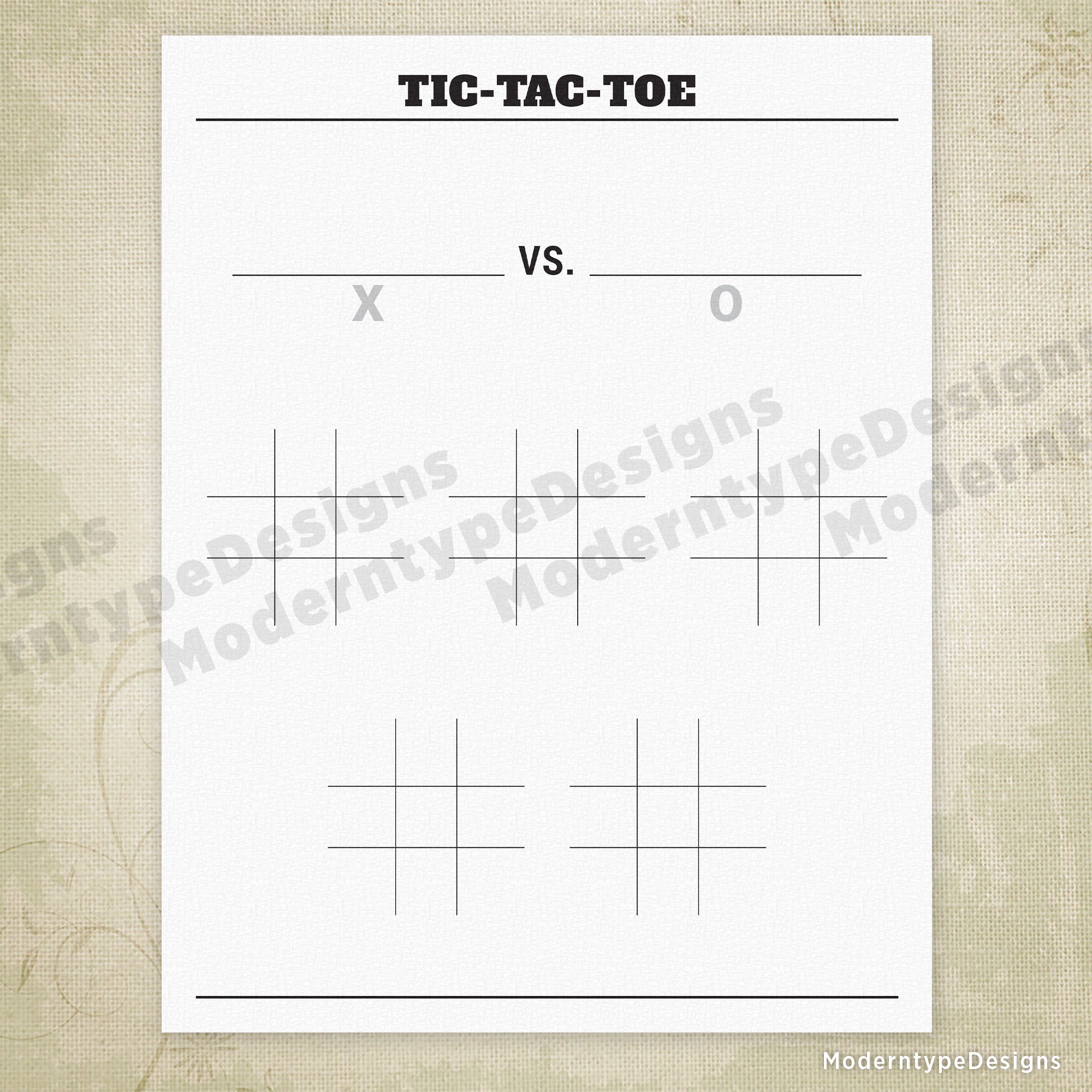 Printable Tic Tac Toe Game Simple Printable Tic Tac Toe Game 