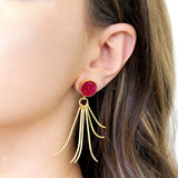 Oilli semi precious gold earrings
