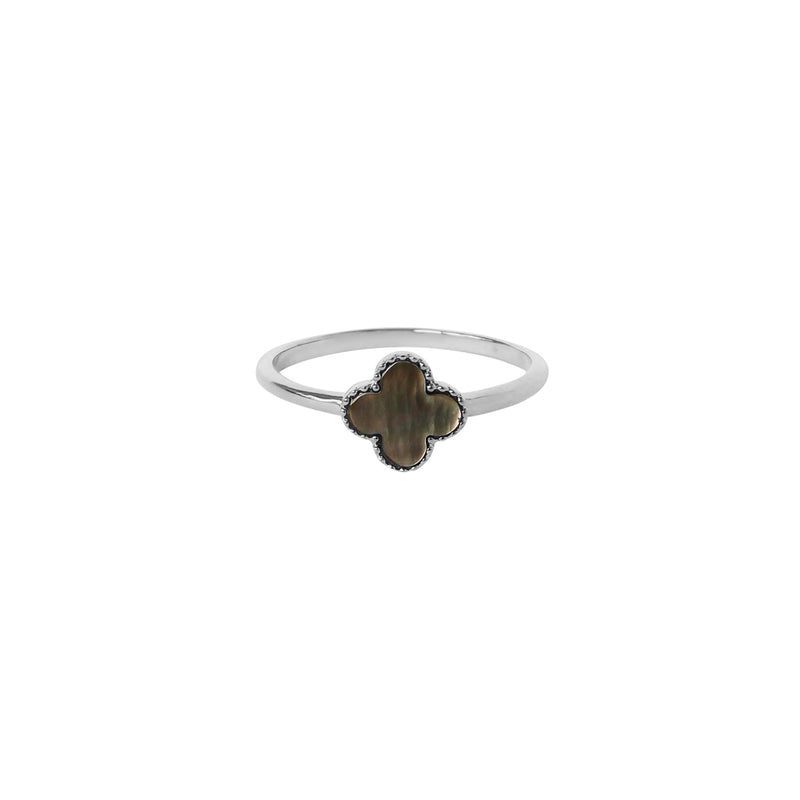 mother of pearl clover ring