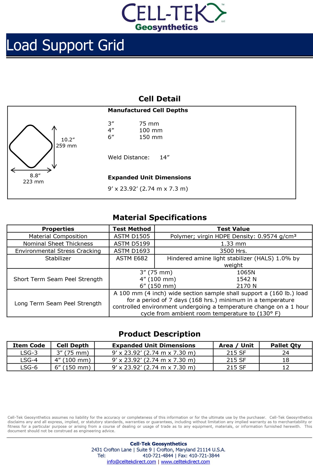 Geogrid Cross Reference Chart