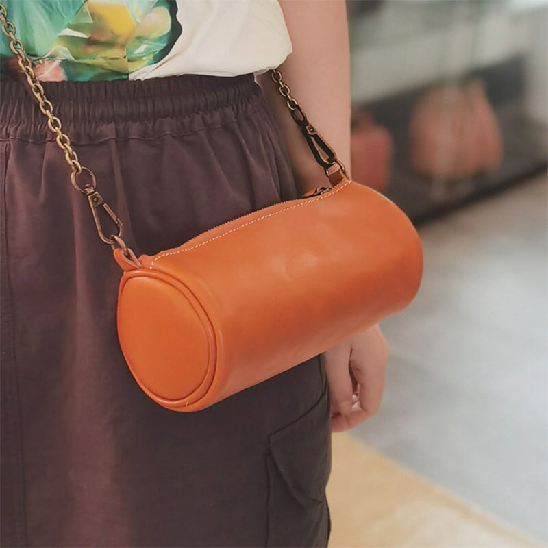 Vintage Vegetable Tanned Leather Crossbody Bag