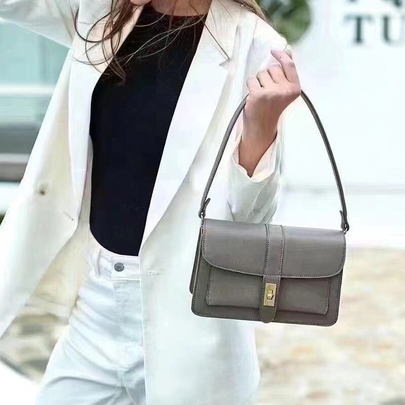 Vintage Design Vegetable Tanned Leather Women's Bag Shoulder Crossbody Bag