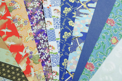 washi box mensuelle papier japonais washi yuzen chiyogami origami DIY