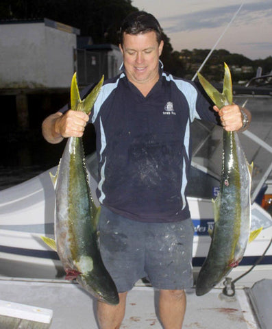 Chris with two kingfish