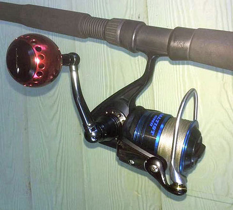 Matt with his finished reel after upgrade