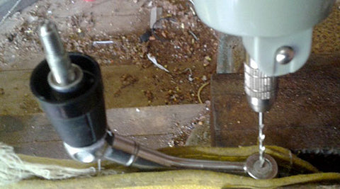 Drilling off the tab on the back of a Shimano reel handle