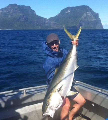 A monster 142cm Kingfish caught on Greenback Charters with colour change braid