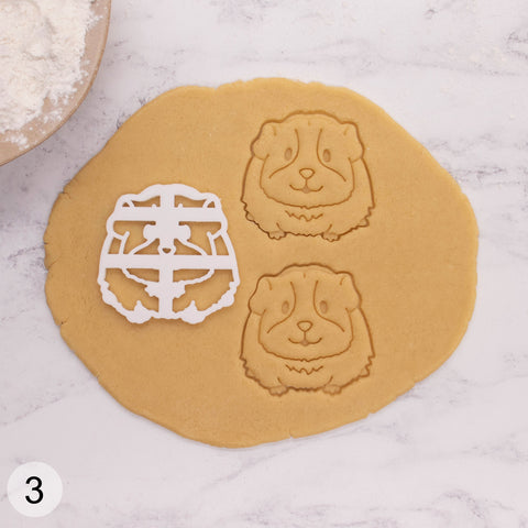 Cut out cookie dough with Bakerlogy Cookie Cutters