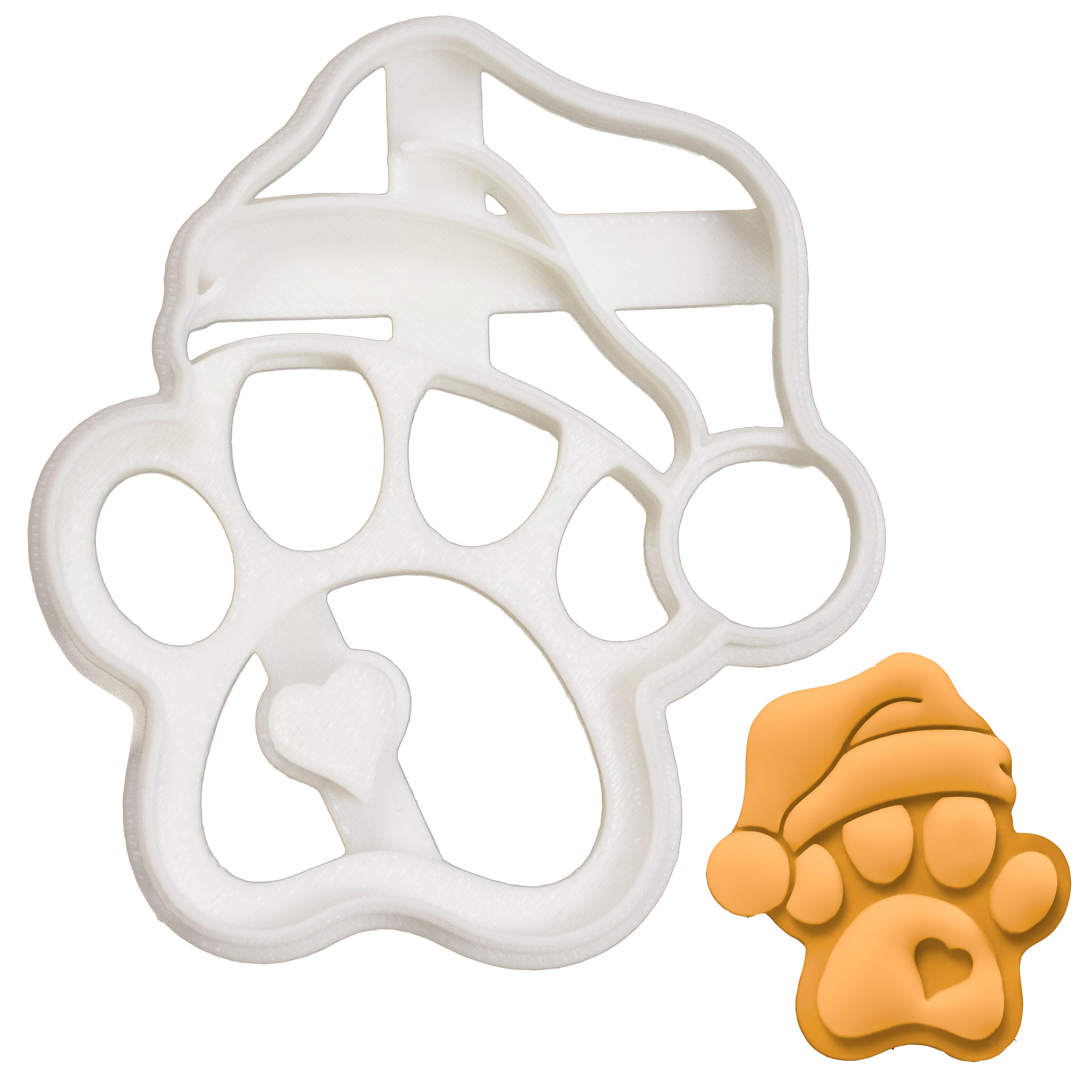 Cute Santa Claus Paw Cookie Cutter