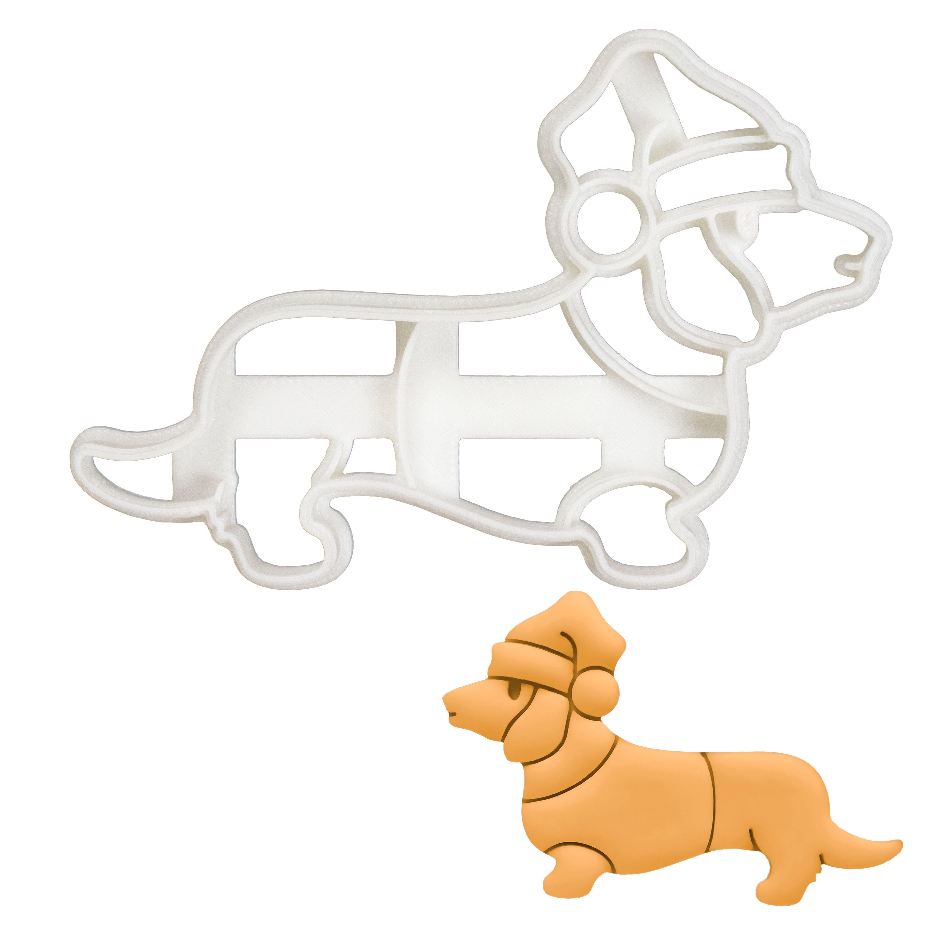 Christmas Dachshund cookie cutter