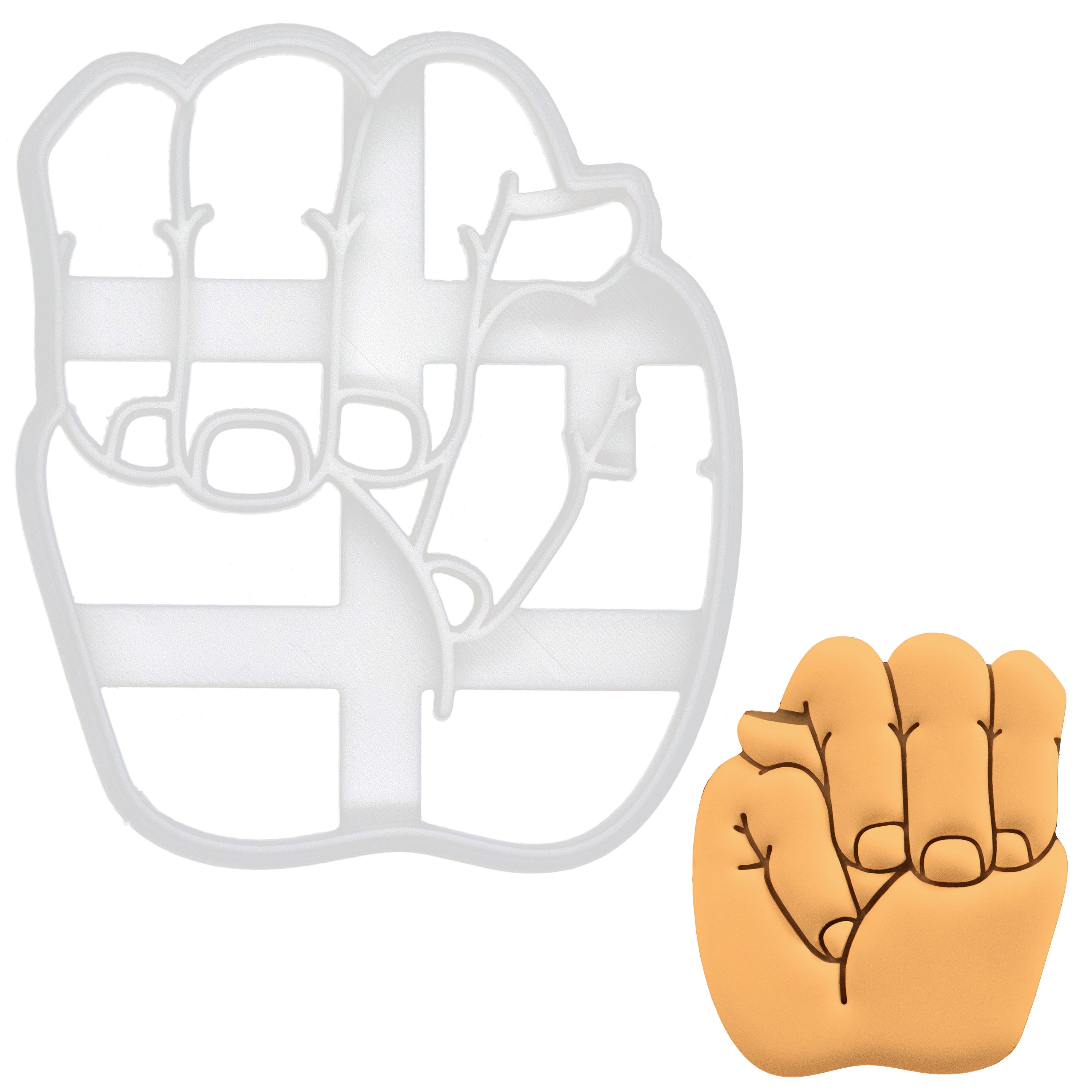 American Sign Language Letter M Cookie Cutter