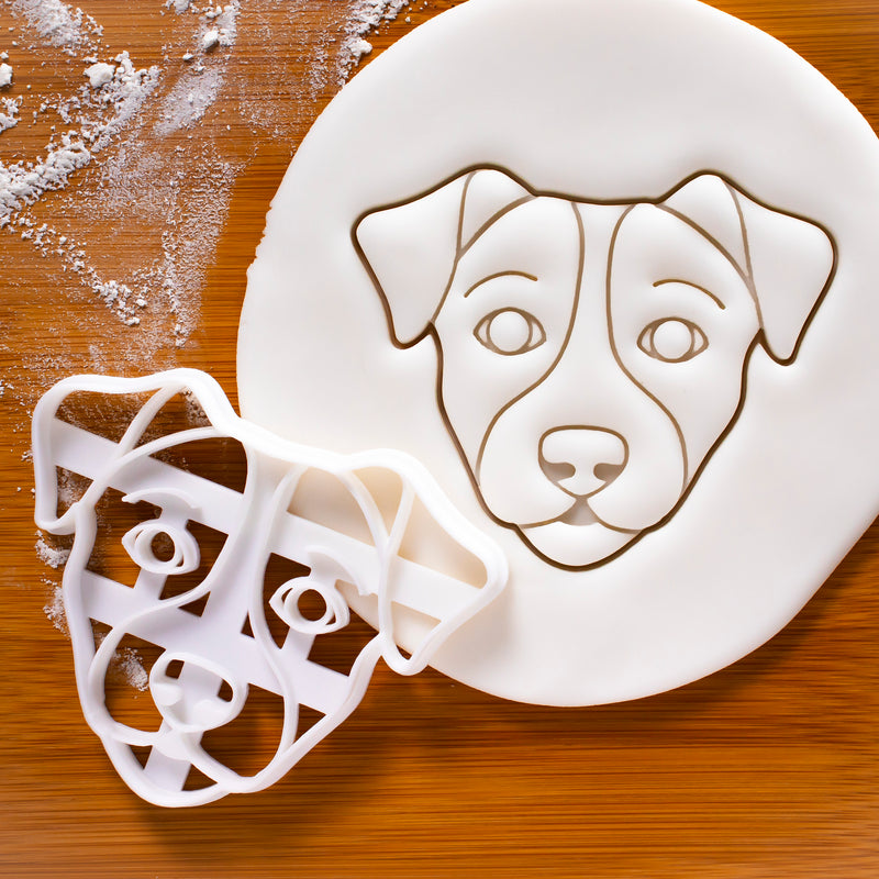 Jack russell dog face cookie cutter