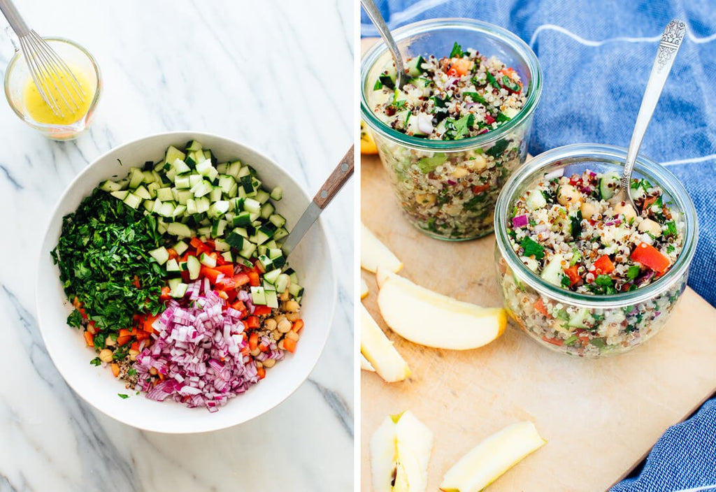 fresh quinoa salad ingredients
