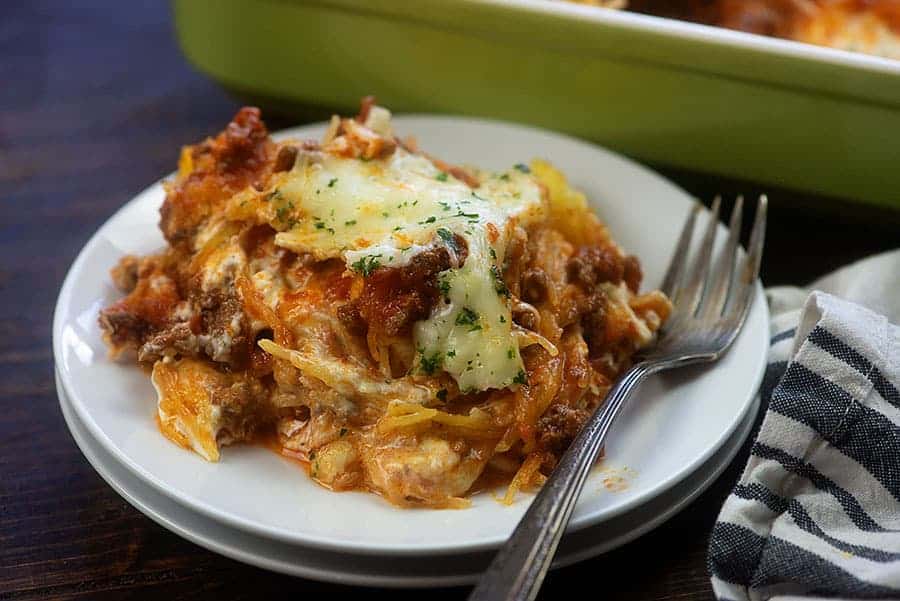 Gluten free million dollar spaghetti squash dinner