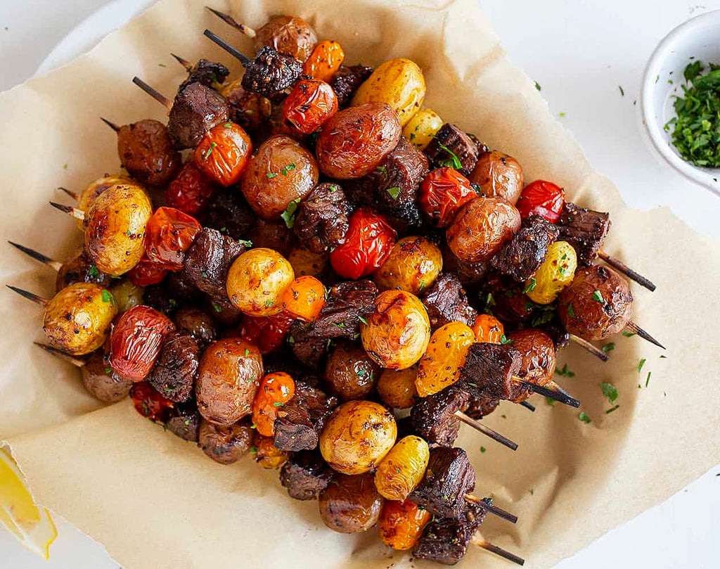 rosemary and garlic steak kabobs 