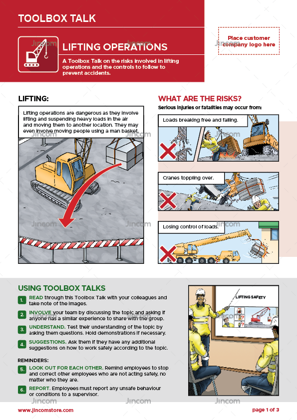 Lifting Operations | Toolbox Talk – Jincom