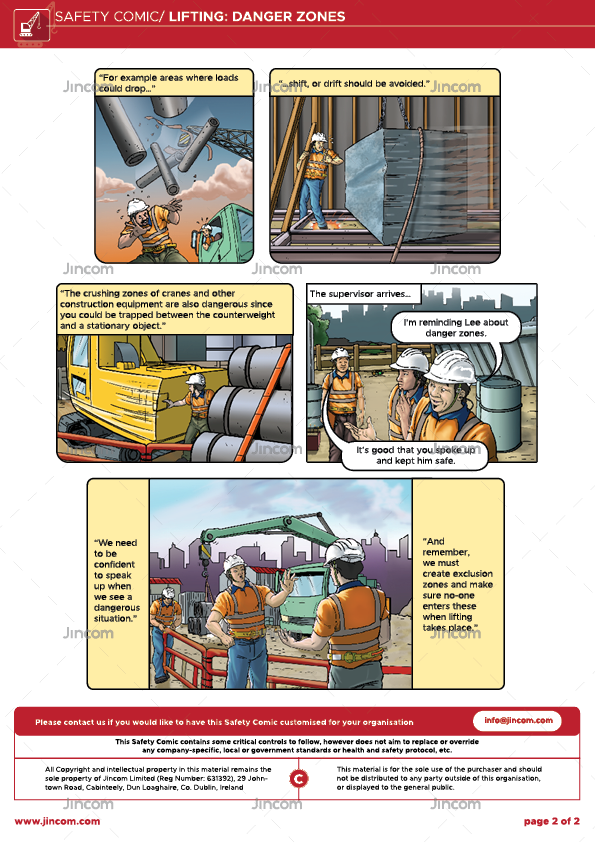 Lifting Operations: Danger Zones | Safety Comic – Jincom