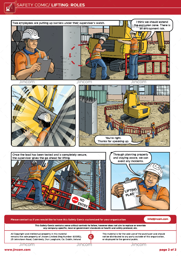 Lifting Operations: Roles | Safety Comic – Jincom