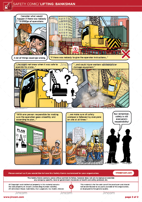 Lifting Operations: Banksman | Safety Comic – Jincom