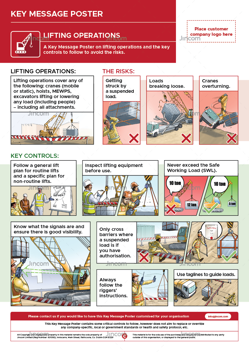 Lifting Operations | Key Message Poster – Jincom