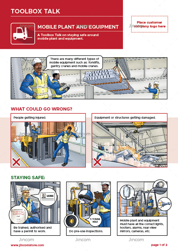 Mobile Plant & Equipment | Toolbox Talk – Jincom