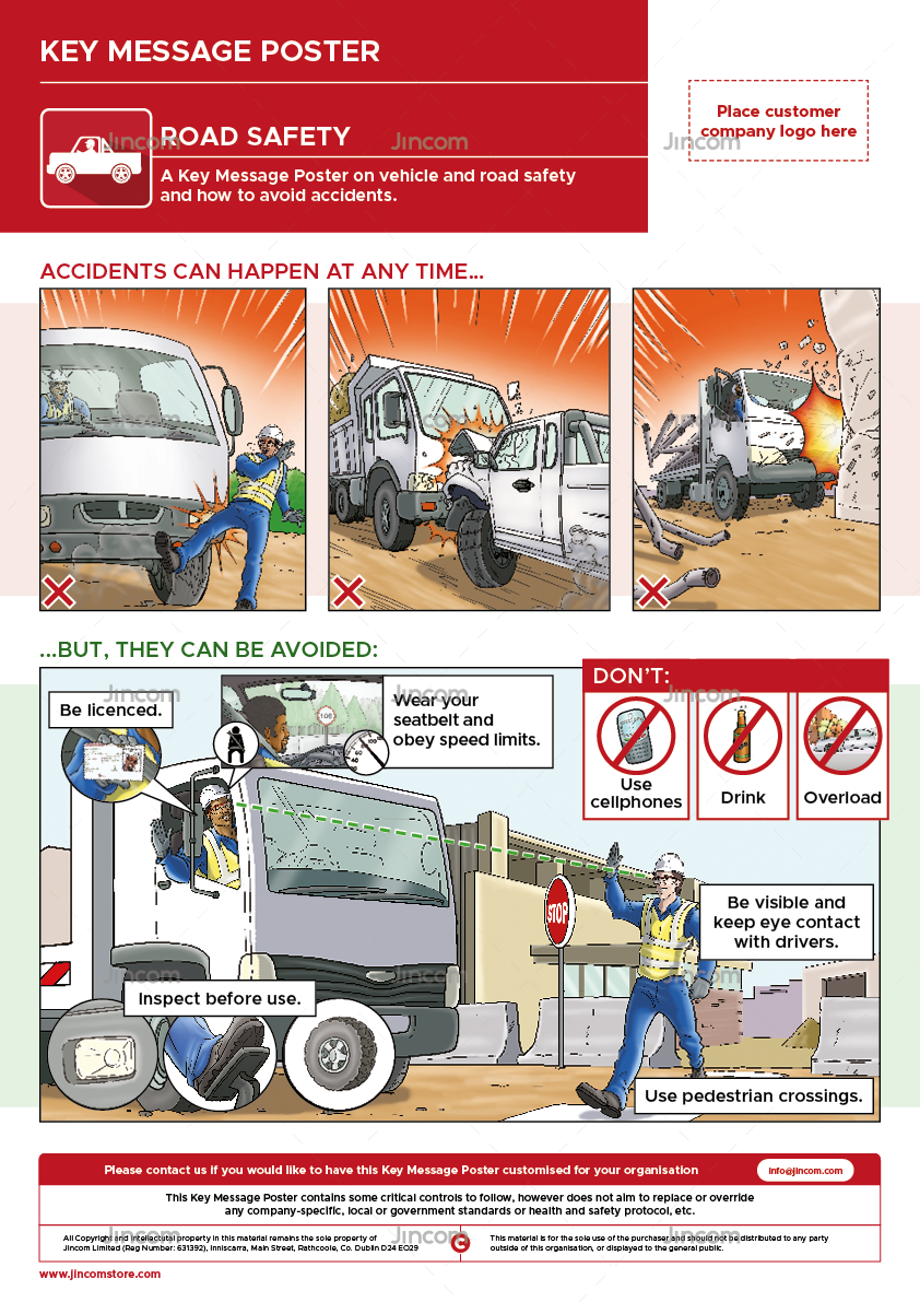 Road Safety | Key Message Poster – Jincom