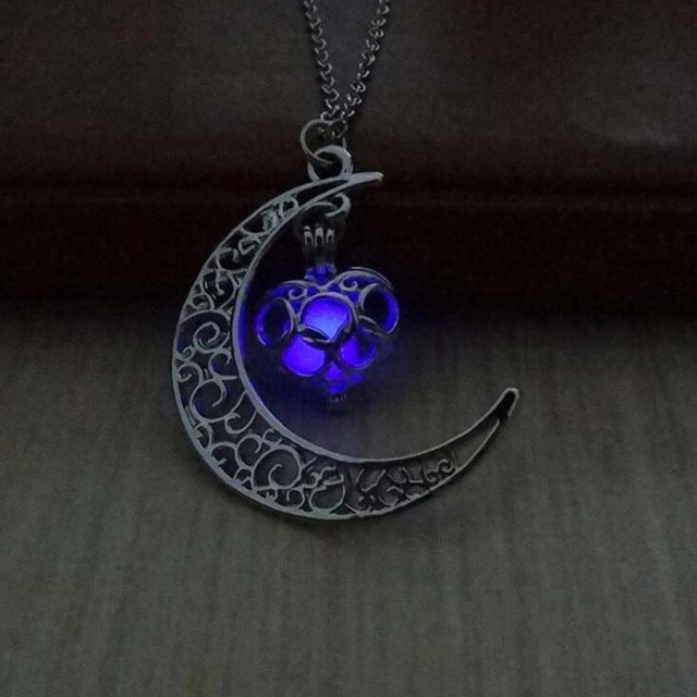 glowing heart necklace