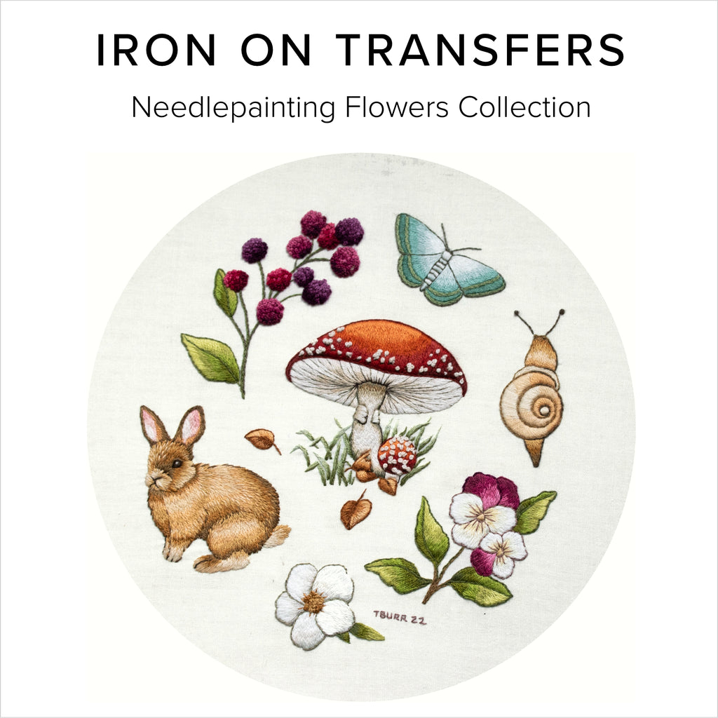 Botanicals: Botanical Embroidery Patterns (iron-on transfers) – Lazy May  Sewing Club
