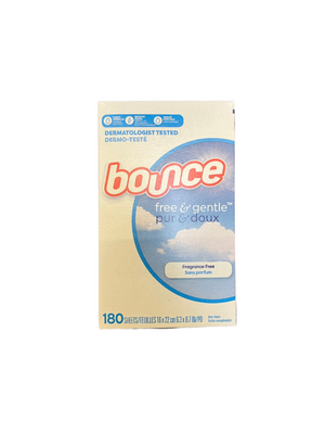 Bounce Dryer Sheet Free and Gentle 180ct - Orlando Grocery Express - Free Dryer Sheets