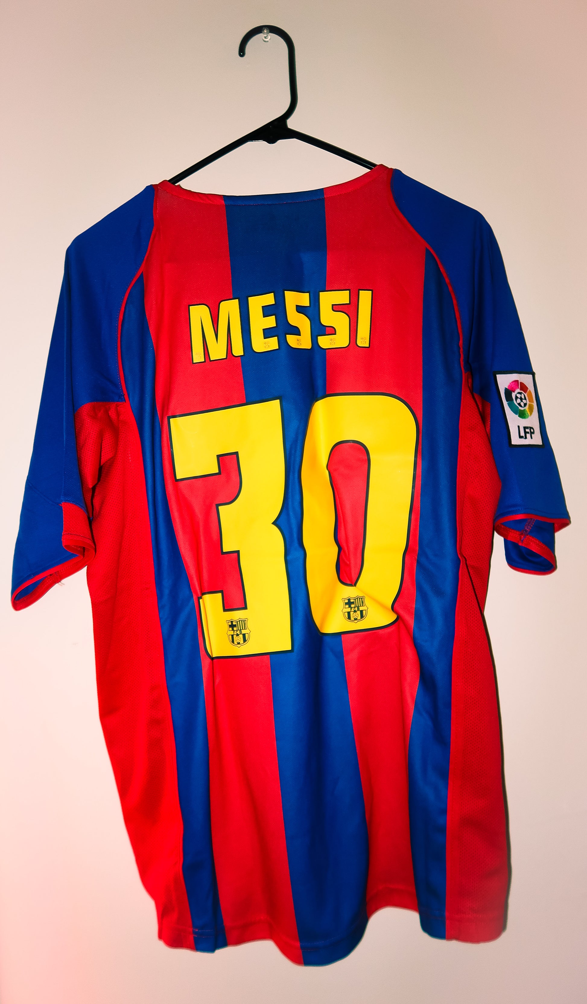 FC 2004-2005 Messi Number 30 Jersey Home Squared Limited