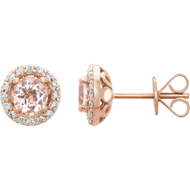 Morganite Earrings – Ron George Jewelers