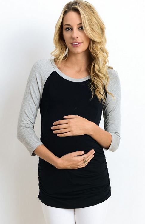 3/4 sleeve maternity top