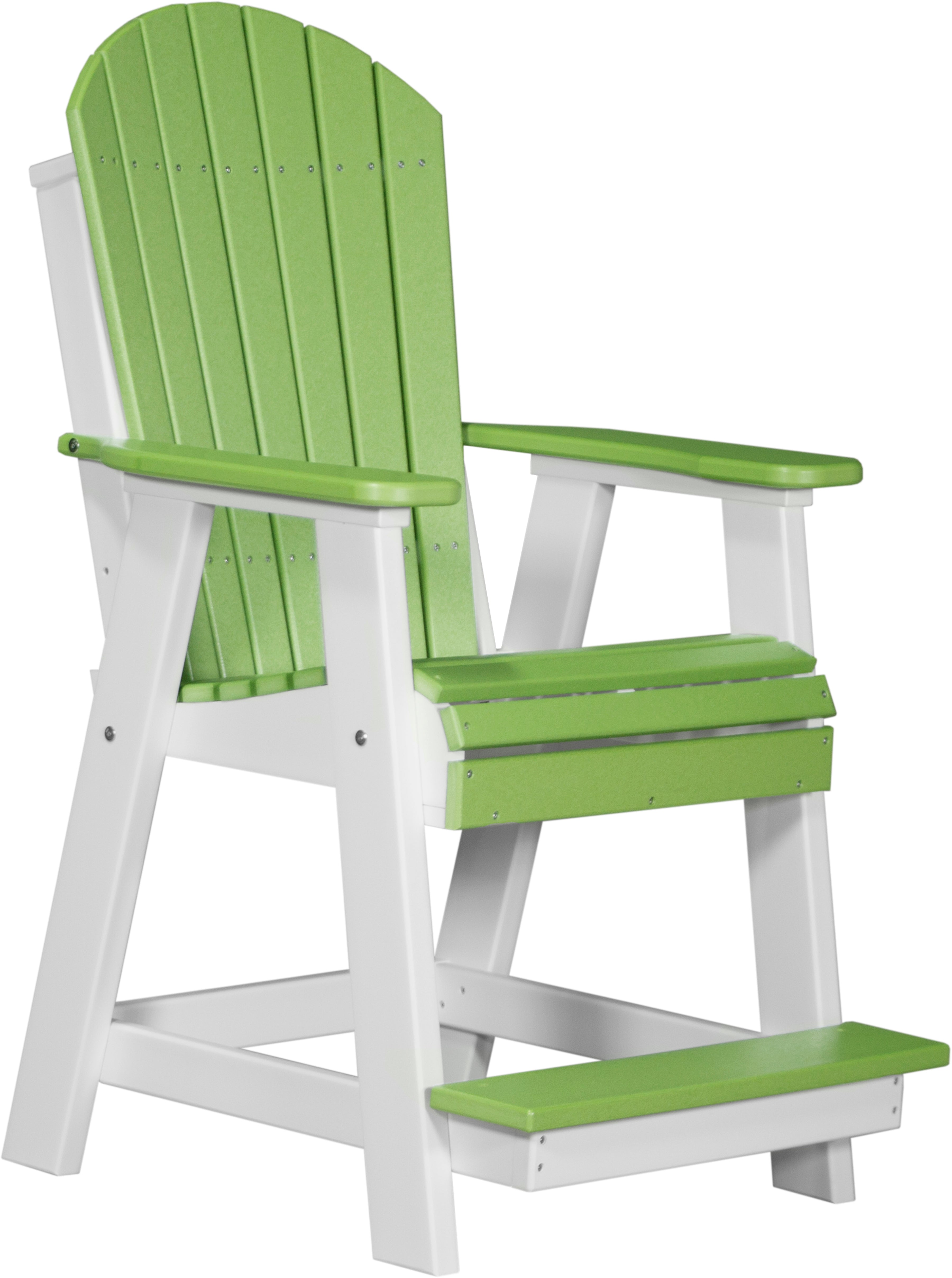 PABCLGWPolyAdirondackBalconyChair LimeGreen White ?v=1657031871