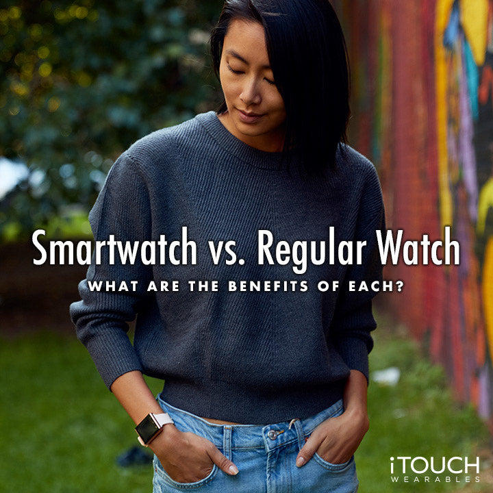 wearing a smartwatch and a regular watch
