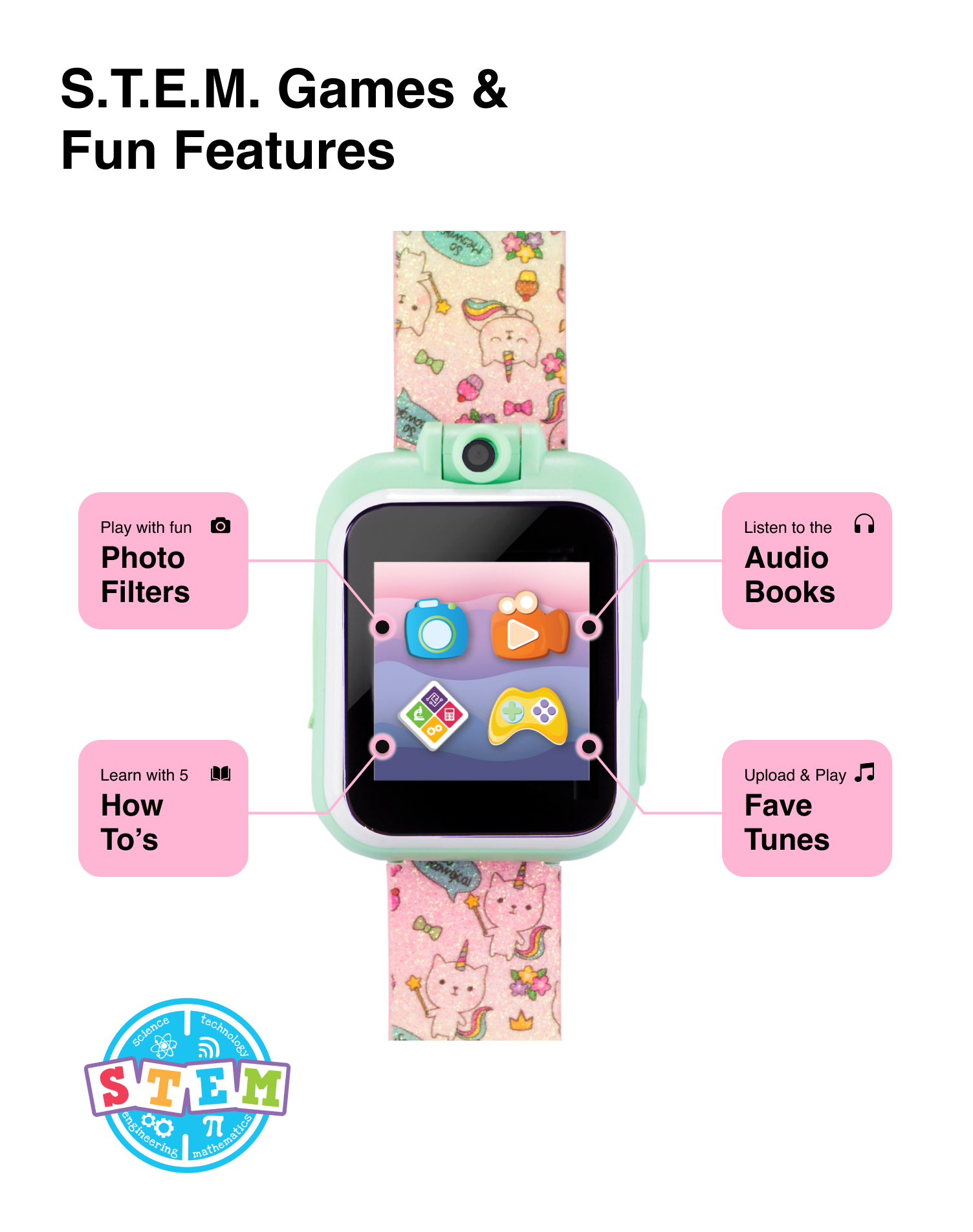 Smartwatch I Touch PlayZoom para niño + Audífonos