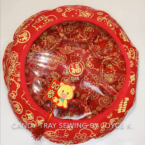 Fabric Chinese Candy Party Tray with KAM Snaps