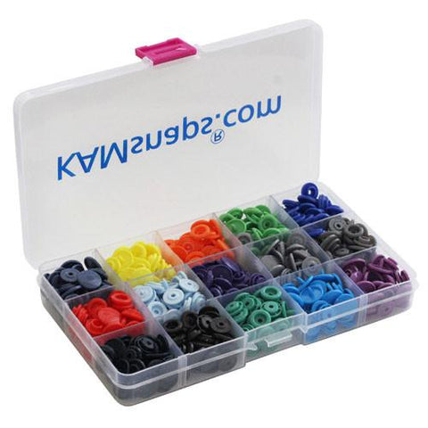 KAM Plastic Snaps Size 20 Complete Sets Multi-Color Organizer Kit Box -  KAMsnaps®
