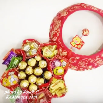 Fabric Chinese Candy Party Tray with KAM Snaps