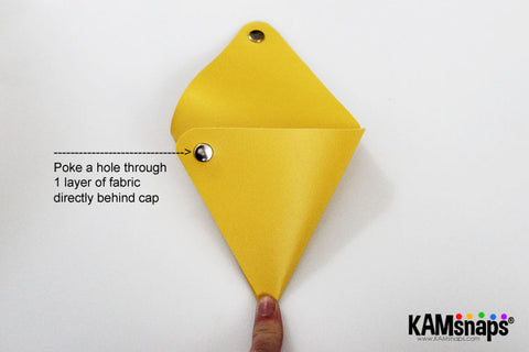 how to make an origami triangle coin purse no sew tutorial with kam snaps metal button fasteners step8 labeled large
