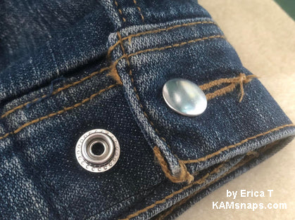KAMsnaps Jean Button Repair with Snaps
