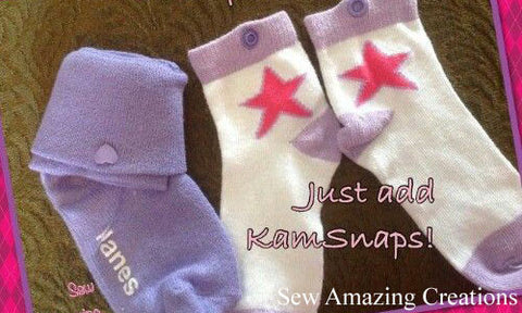 Add KAM snaps fasteners to socks and never lose one again