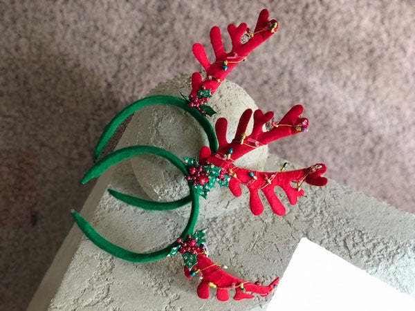 lighted reindeer headband