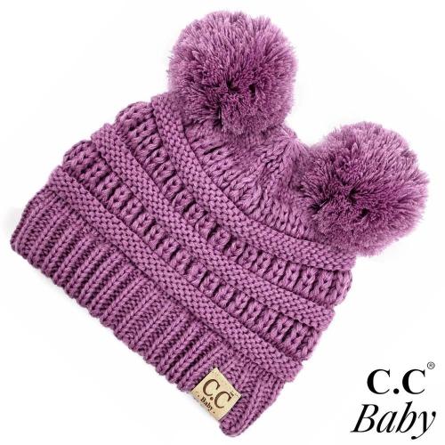 Double Pom Pom Baby Beanie Cr Designs