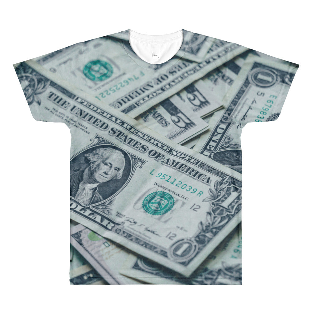 Download Paper Money Sublimation Men S Crewneck T Shirt Yellow House Outlet