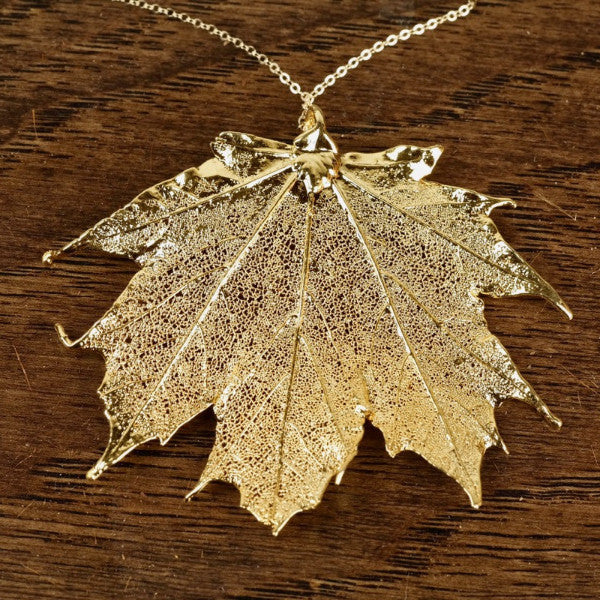 Sugar Maple Leaf Necklace Friction Jewelry Inc