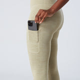 Sage Green Melange Recycled Seamless Leggings