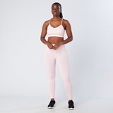 Light Pink Melange Recycled Seamless Sports Bra