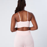 Light Pink Melange Recycled Seamless Sports Bra