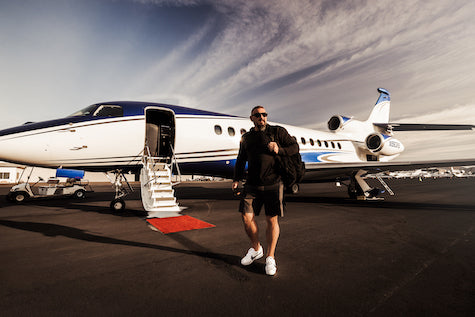 Andy with private jet