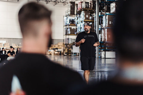 Andy talking to a group